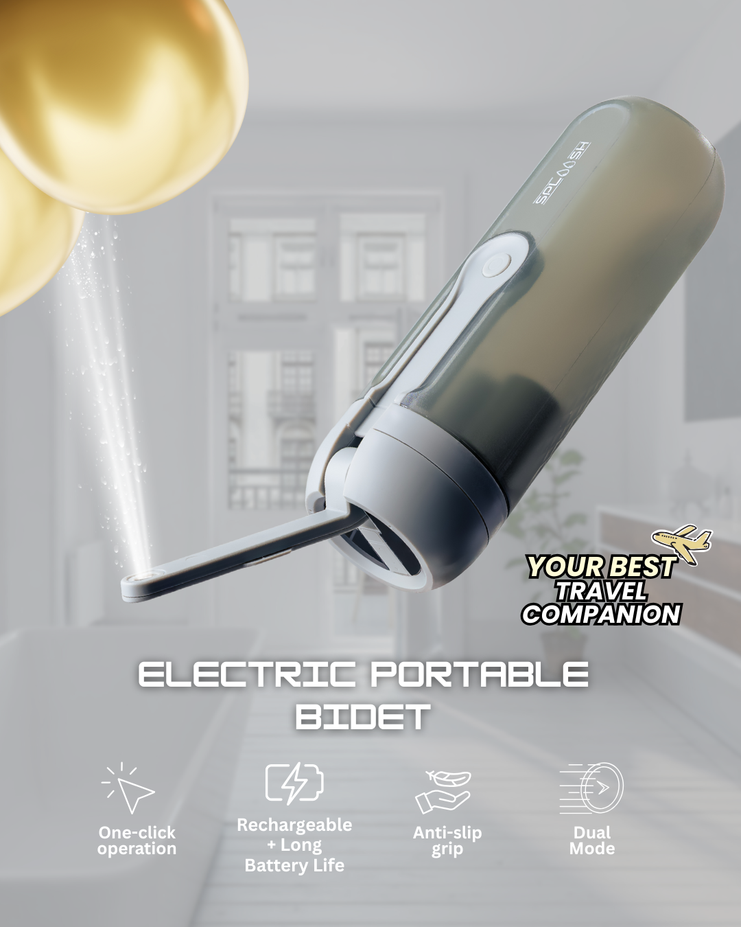 Sploosh Turbo Electric Portable Bidet