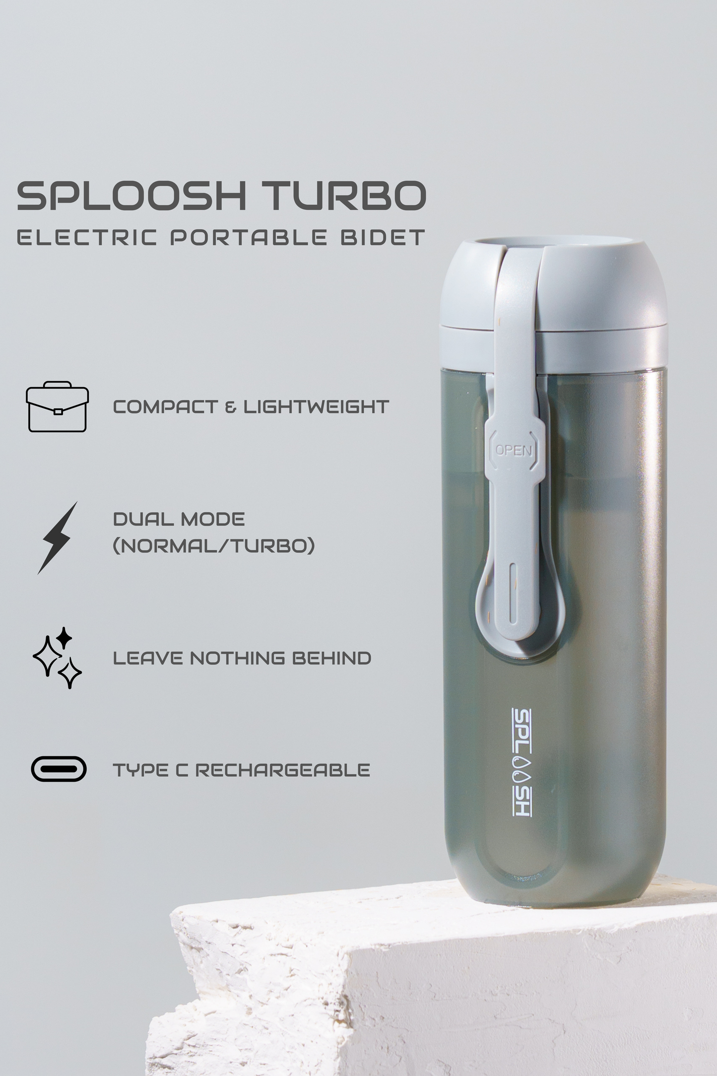 Sploosh Turbo Electric Portable Bidet
