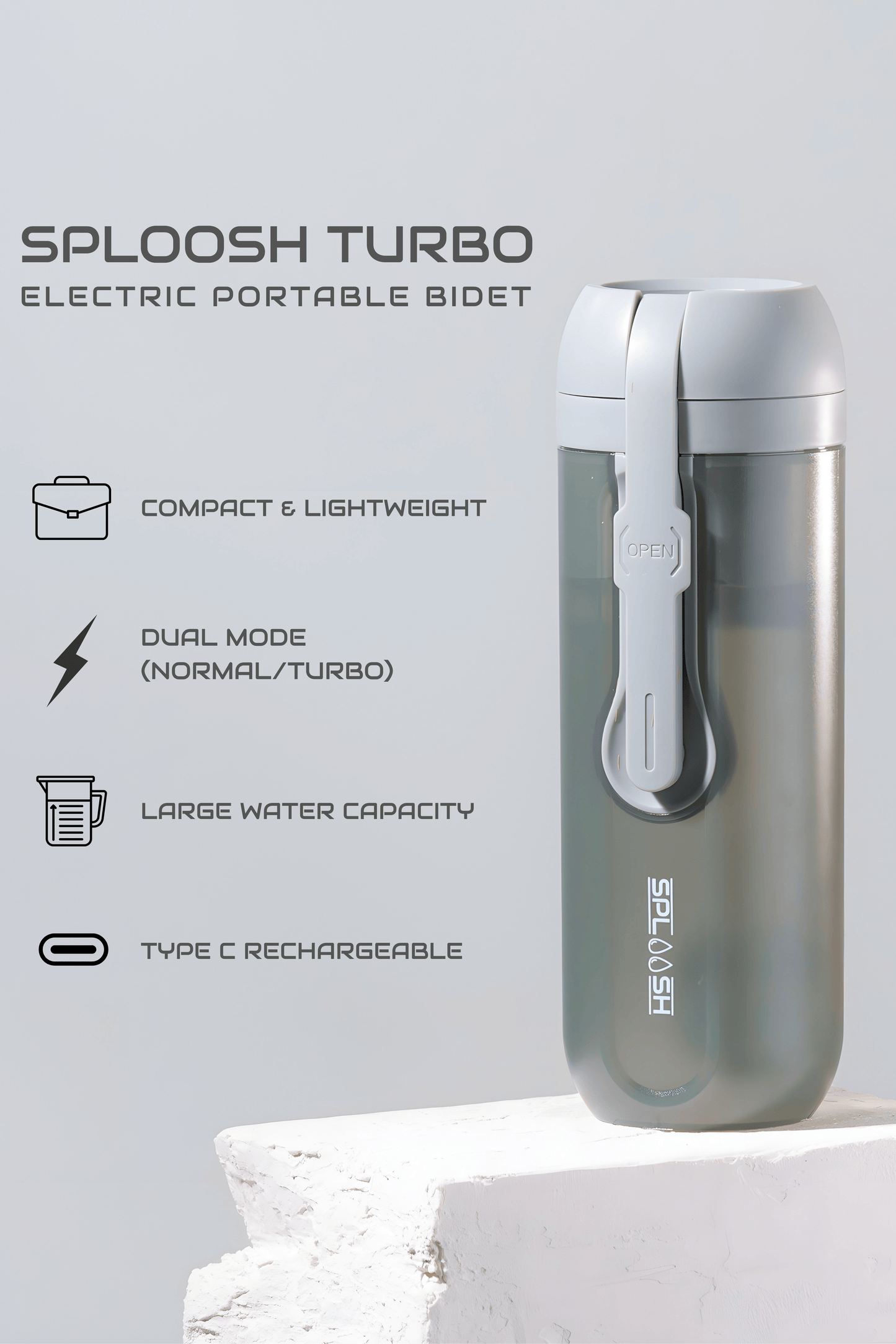 Sploosh Turbo Electric Portable Bidet